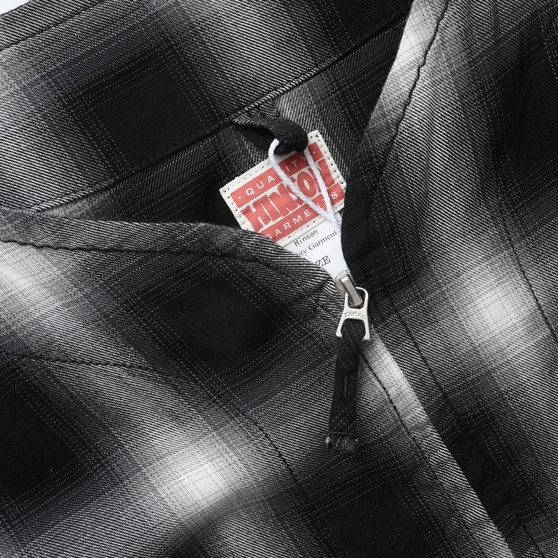 HINSON Ombre Check Zip S/S Shirt 상품이미지8