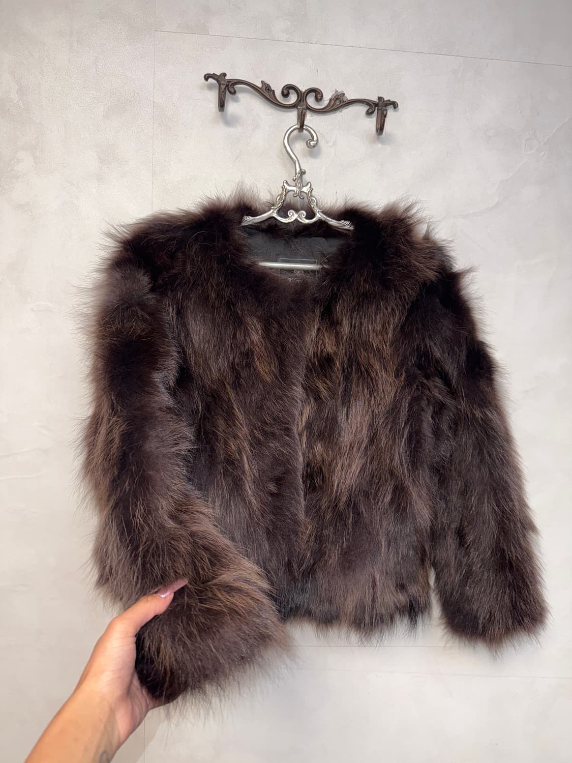 Jindo Klever dark brown raccoon fur jk 상품이미지2