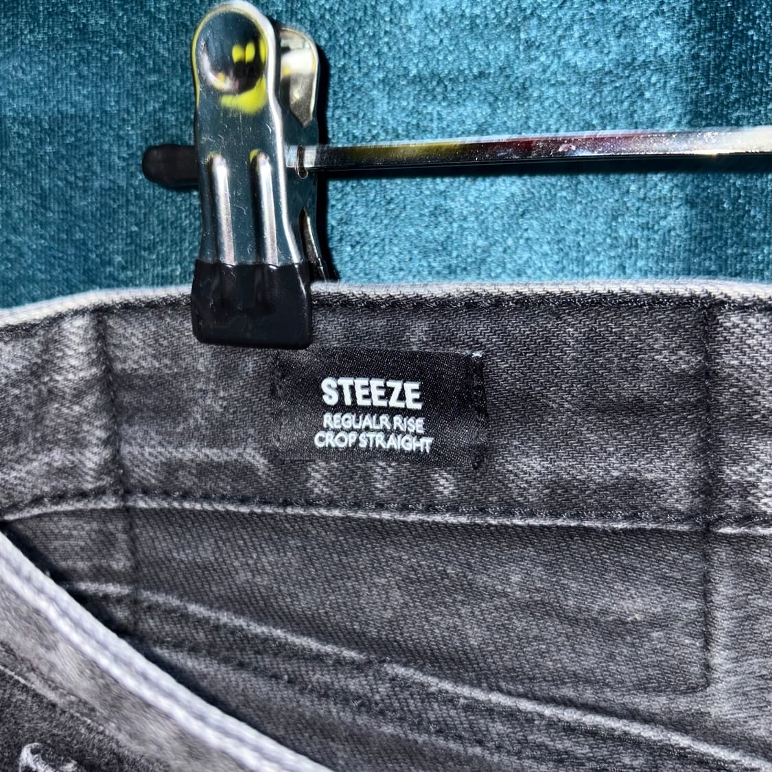 (30) 플랙X 10주년 프리미엄 크롭 블랙 데님 팬츠 상품이미지5