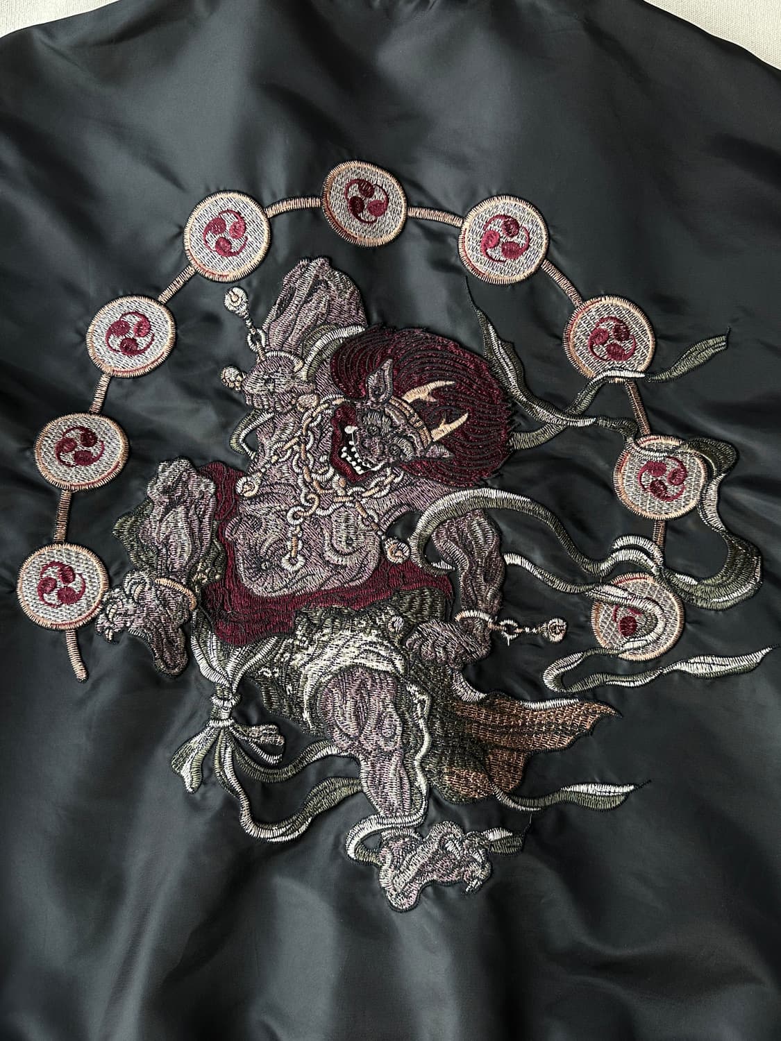 오리엔탈 스카잔 풍신 뇌신 자수 수베니어 자켓 100 상품이미지5