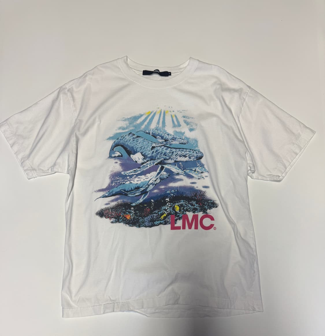 LMC 엘엠씨 프린팅 루즈핏 반팔 티셔츠 L 화이트 상품이미지1