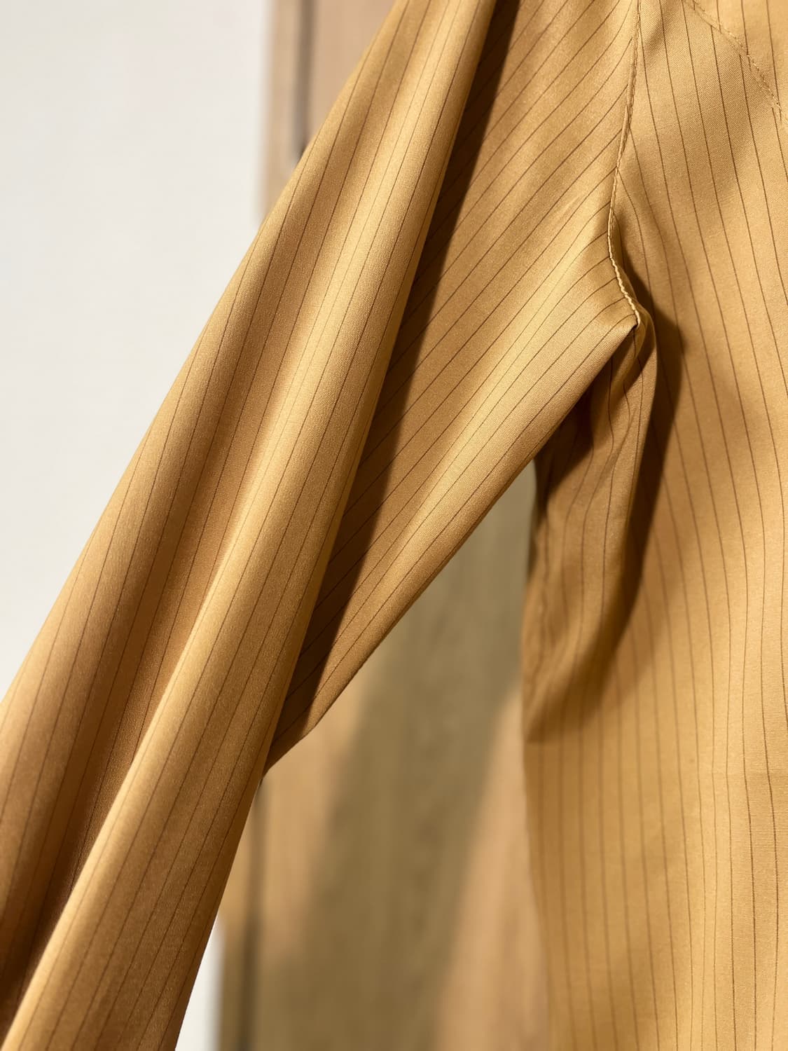 믹쏘 베이지 스트라이프 셔츠 S 상품이미지2