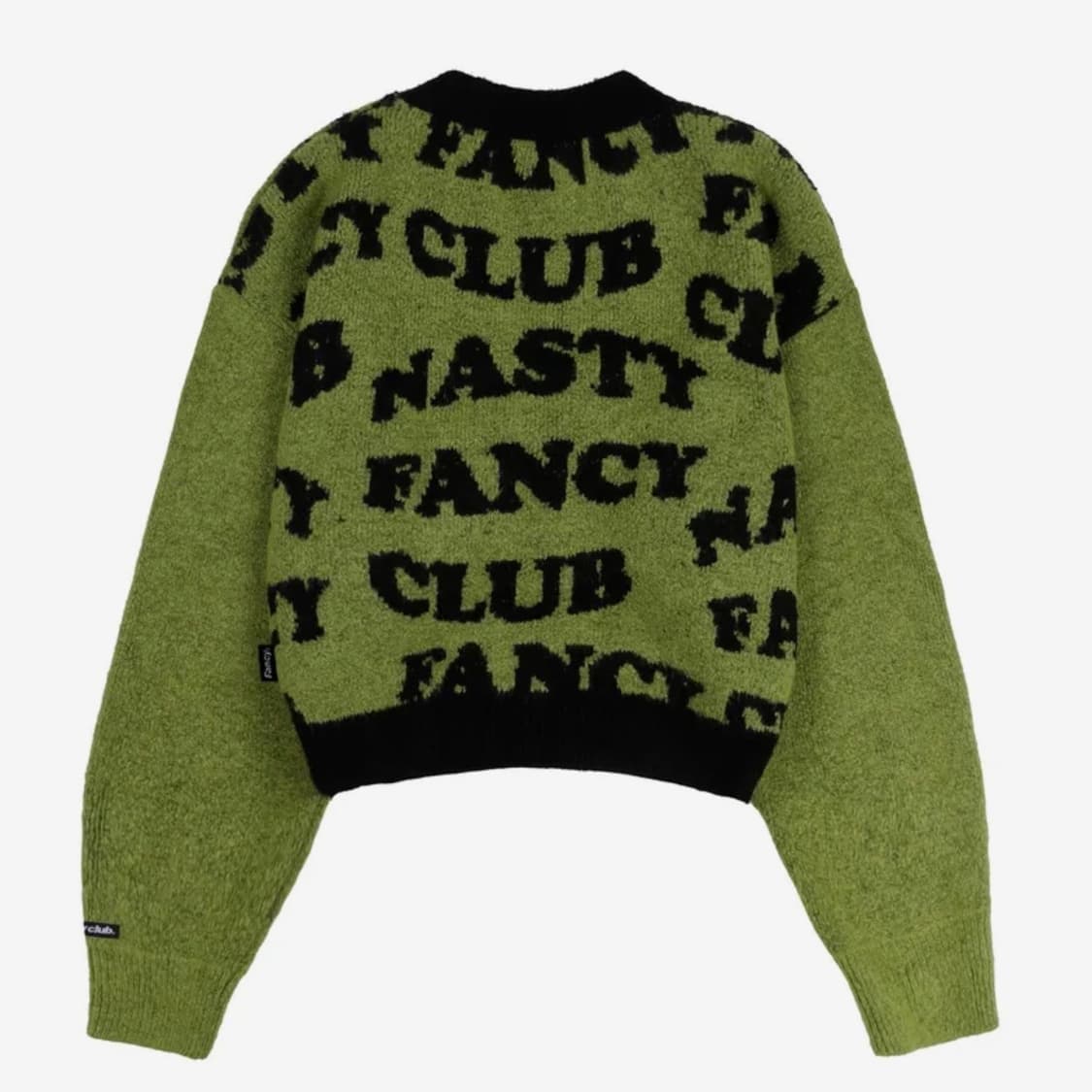 팬시클럽 웨이브 로고 가디건 올리브 상품이미지2