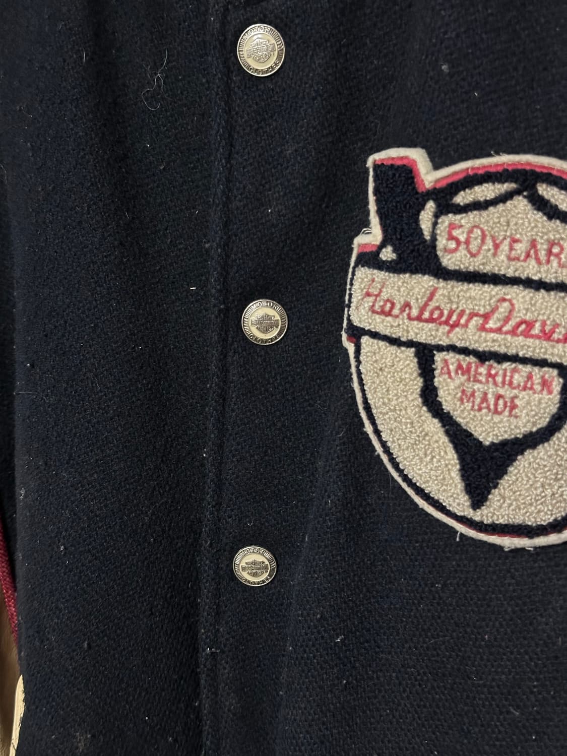 할리데이비슨 50주년 레더 바시티 자켓 상품이미지3