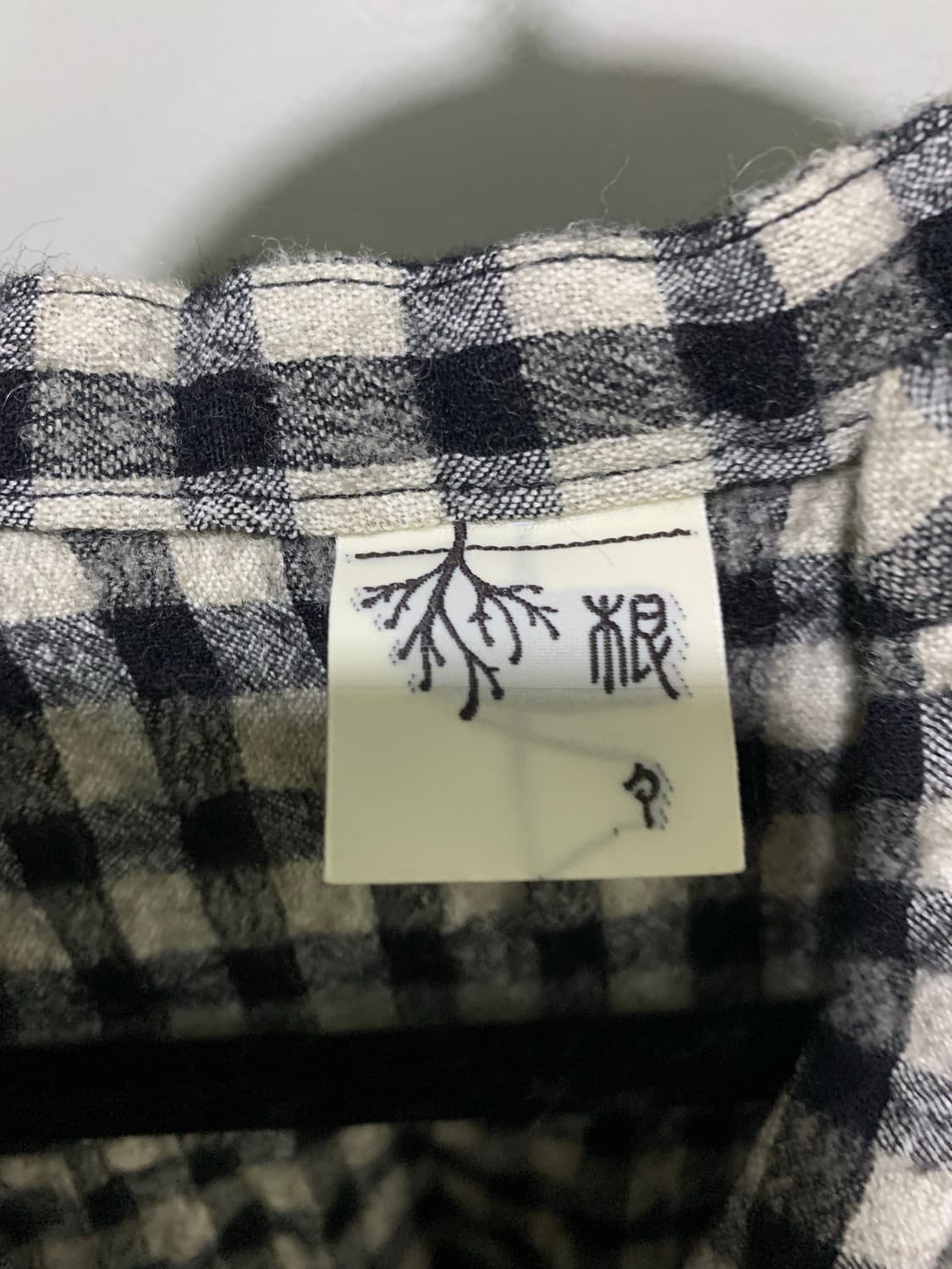 일본 네네 체크 울52 블라우스 상품이미지3