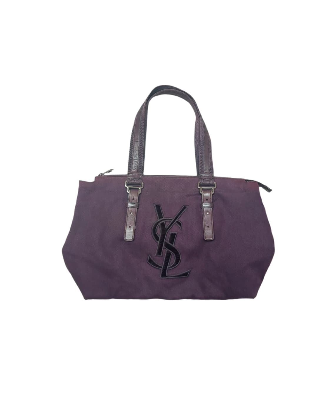 생로랑 빈티지 퍼플 패브릭 숄더백 (정품) 상품이미지1