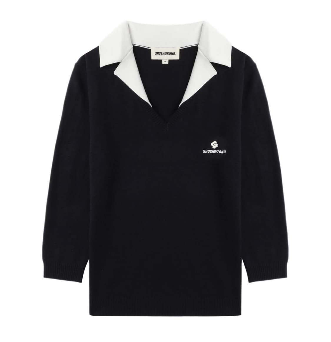 슈슈통 카라 니트 네이비(6) 상품이미지2