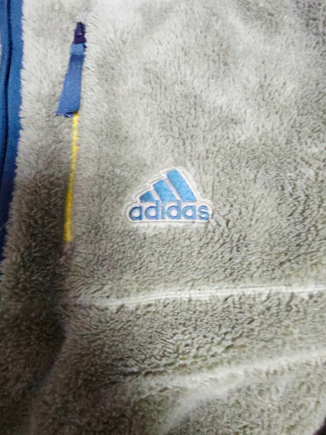 [아디다스] 고프코어 카키 머스타드 배색 후리스 반집업 아노락 실측105 상품이미지2