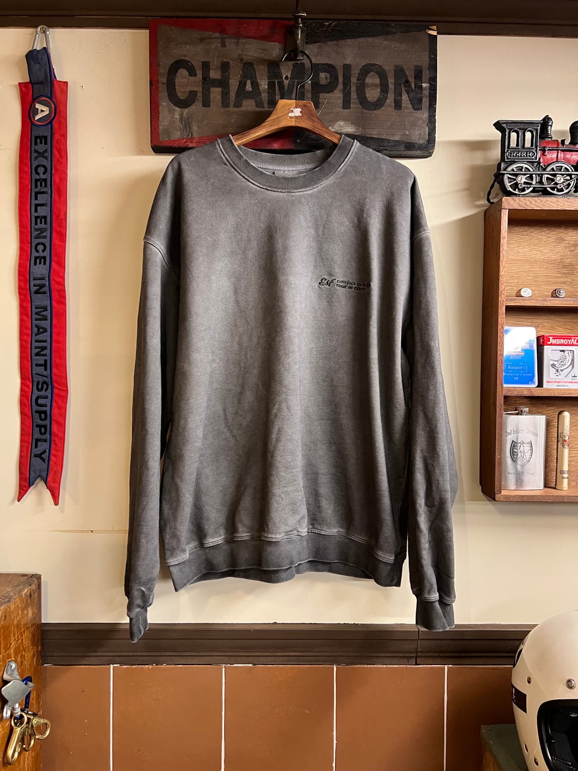 Esfai Sweat Shirt Pigment Grey 상품이미지1