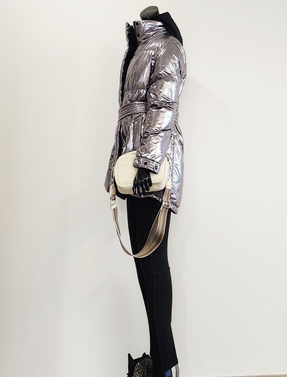 메탈실버 패딩점퍼  상품이미지3