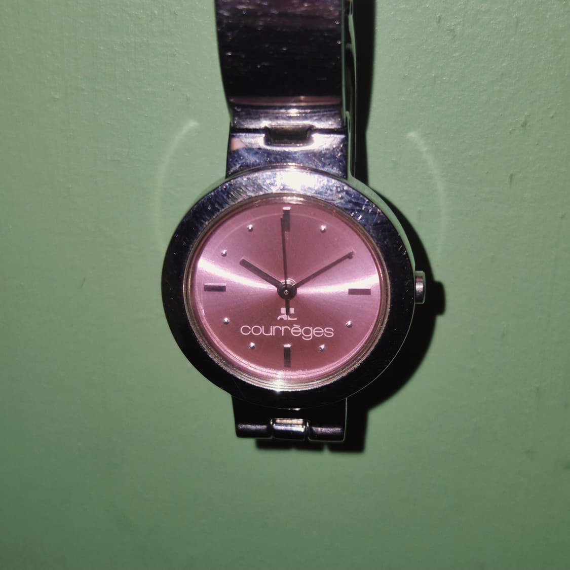 90s 꾸레쥬 스페이지 에이지 핑크 손목시계 상품이미지6