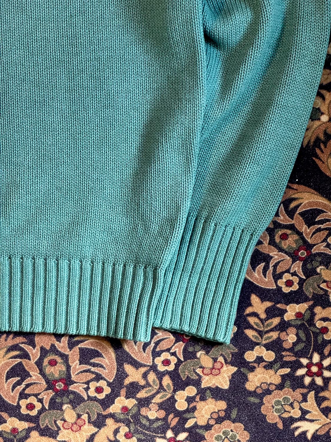 90s 빈티지 폴로 코튼 니트 틸블루 상품이미지4