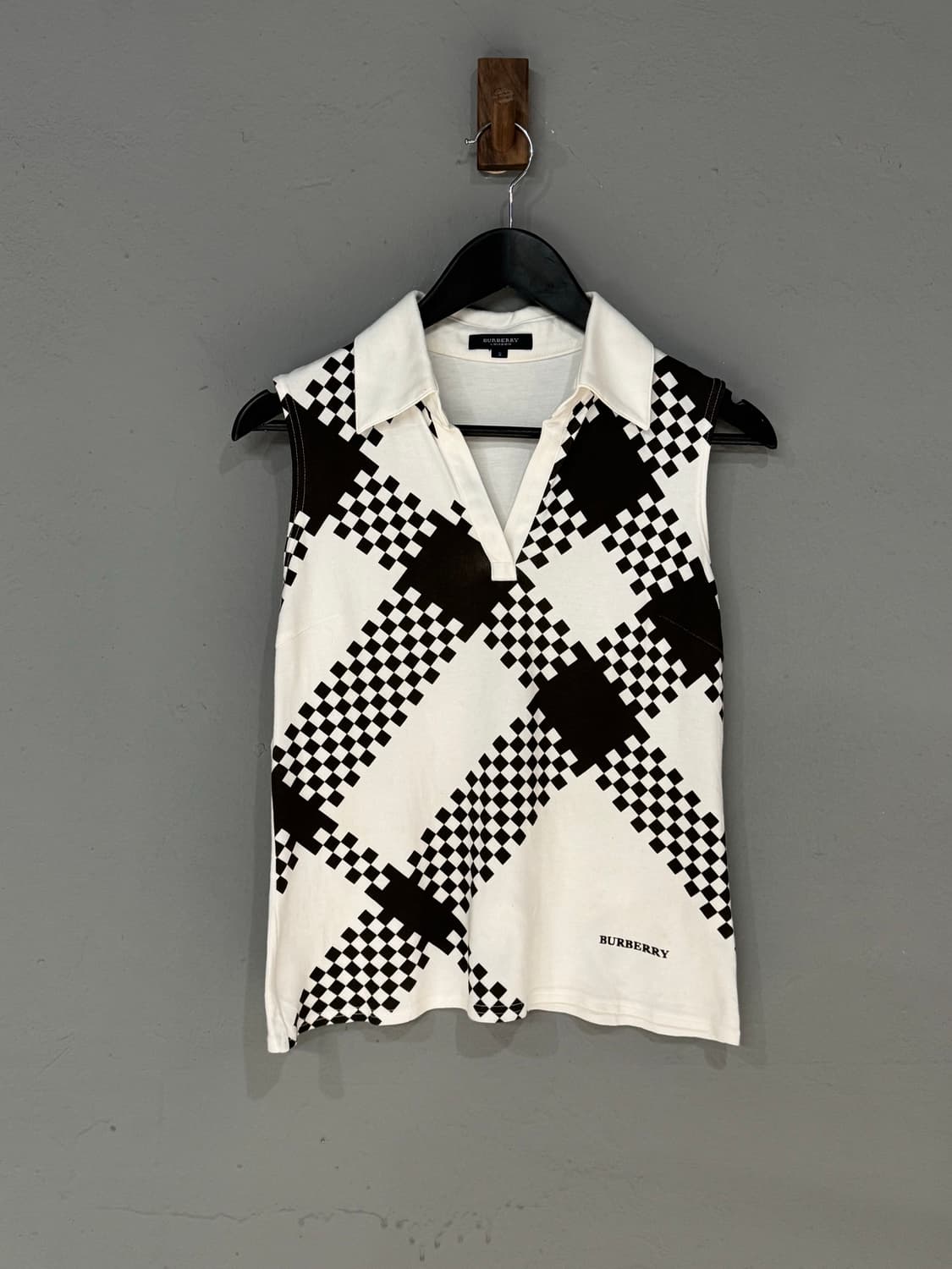 Burberry 버버리 체크 카라 슬리브리스  상품이미지2