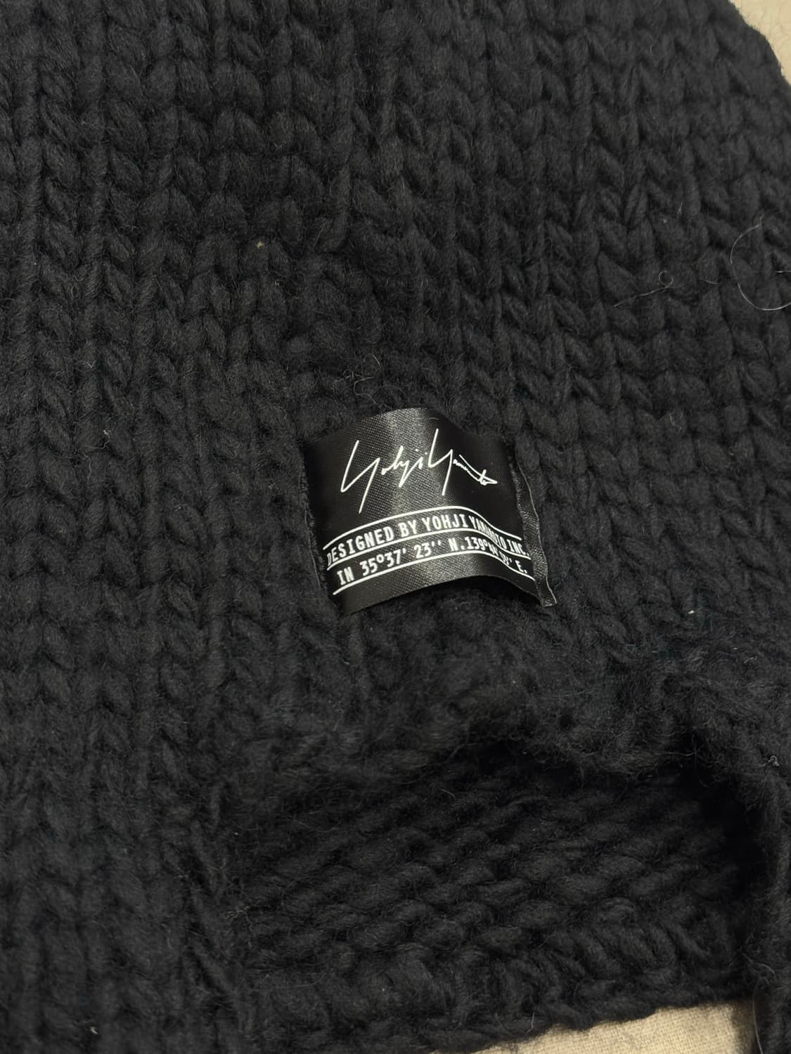 요지야마모토 뿌르옴므 울 이어플랩 비니 상품이미지5