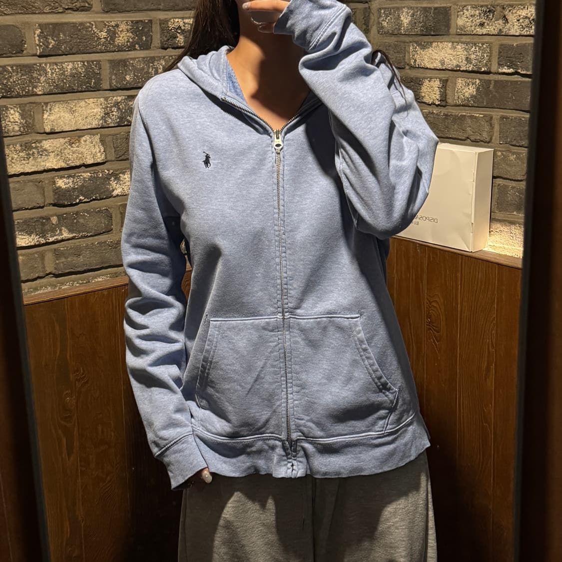 L) 폴로 랄프로렌 하늘색 후드집업 상품이미지9