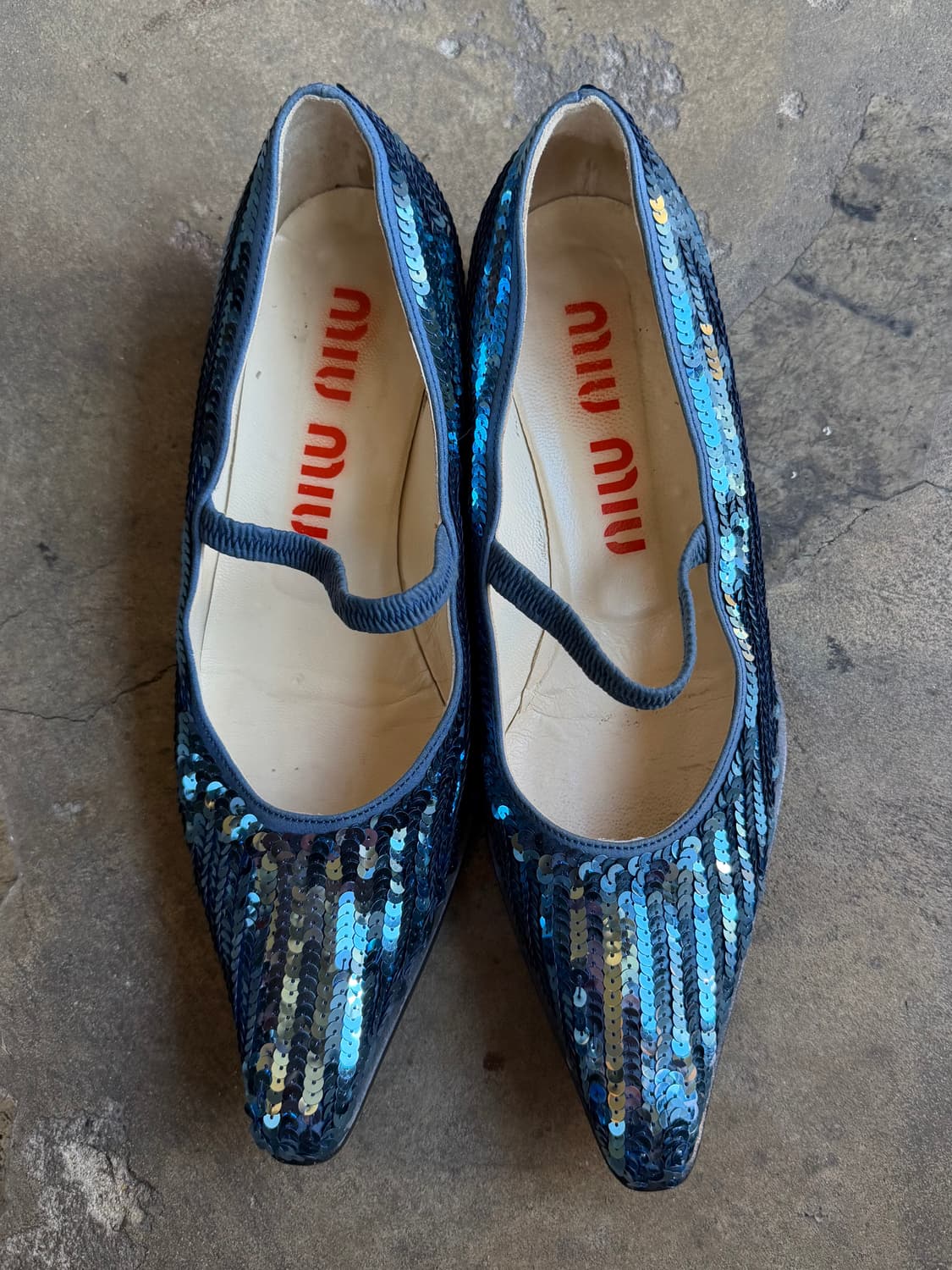 90s miu miu Sequin Stiletto Mary Janes 상품이미지2