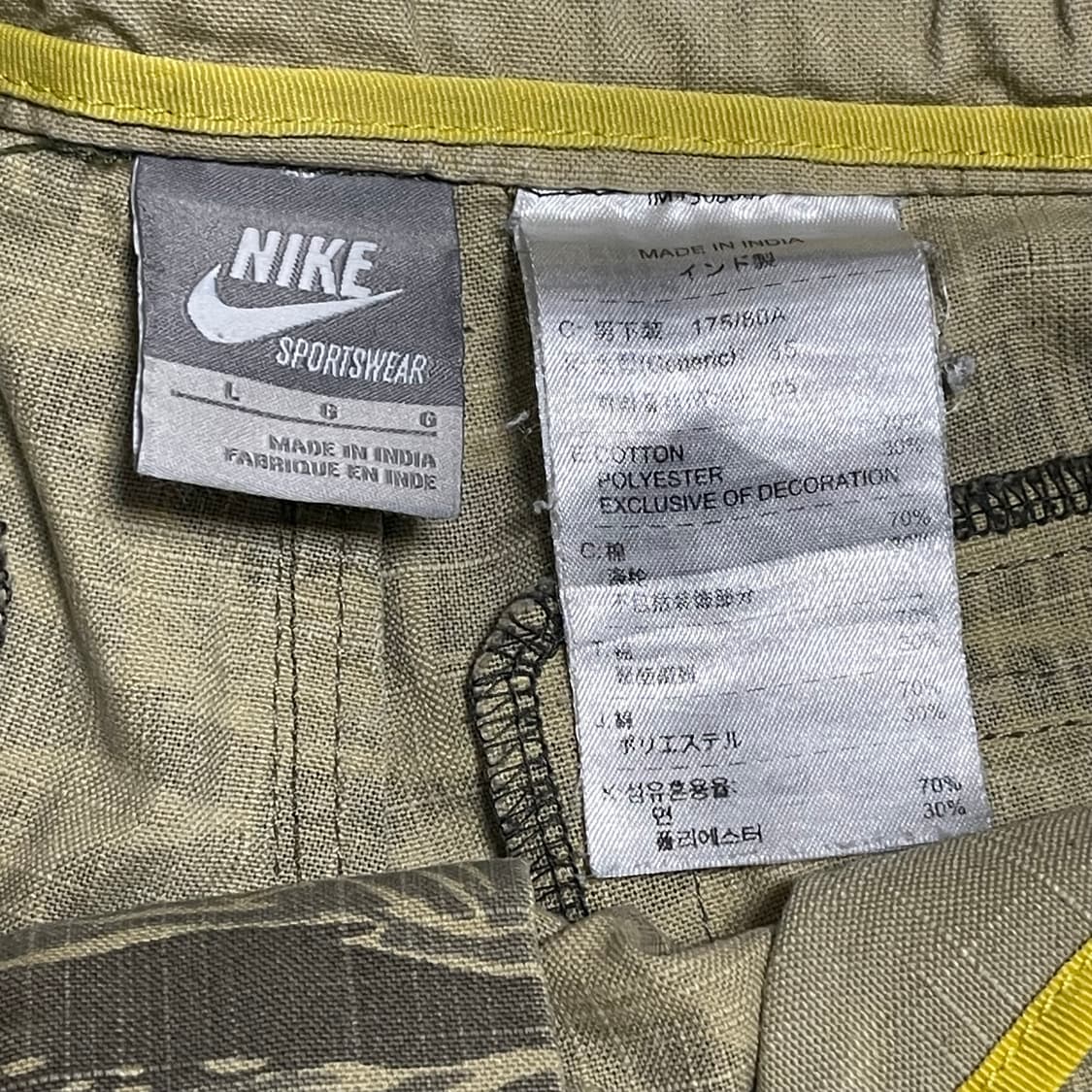 나이키 빈티지 스우시 타이거 카모 데님 카고팬츠 상품이미지4