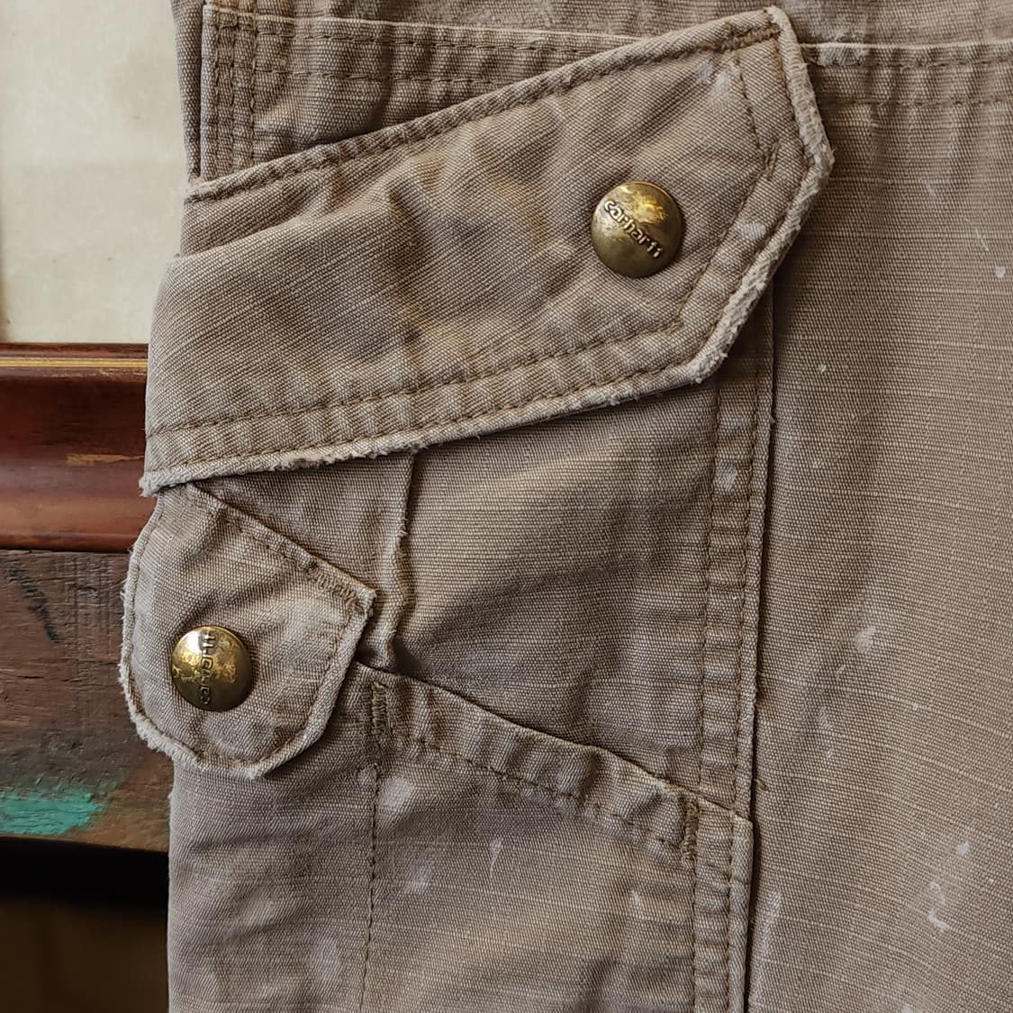 칼하트 워크팬츠 립스탑 카고 팬츠 34x32 상품이미지7