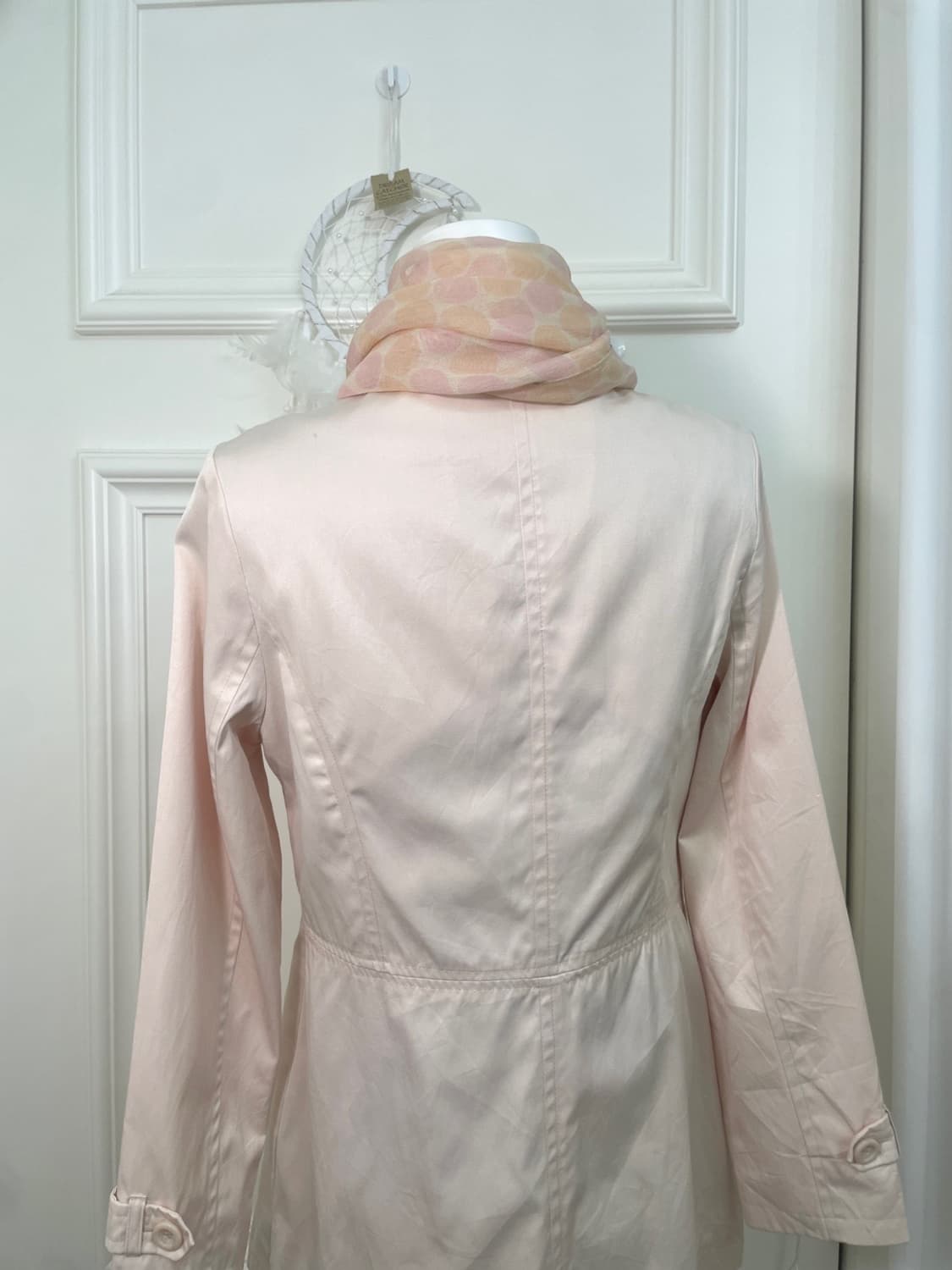 coral pink dot chiffon scarf 상품이미지5