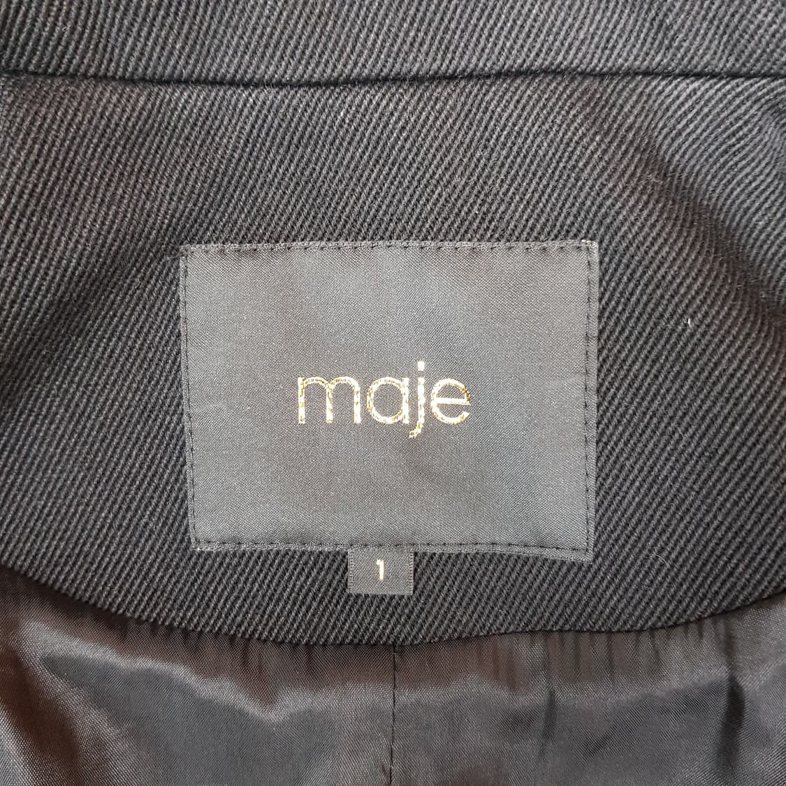 maje 마쥬 블랙 더블 버튼 크롭 자켓 1사이즈 상품이미지6