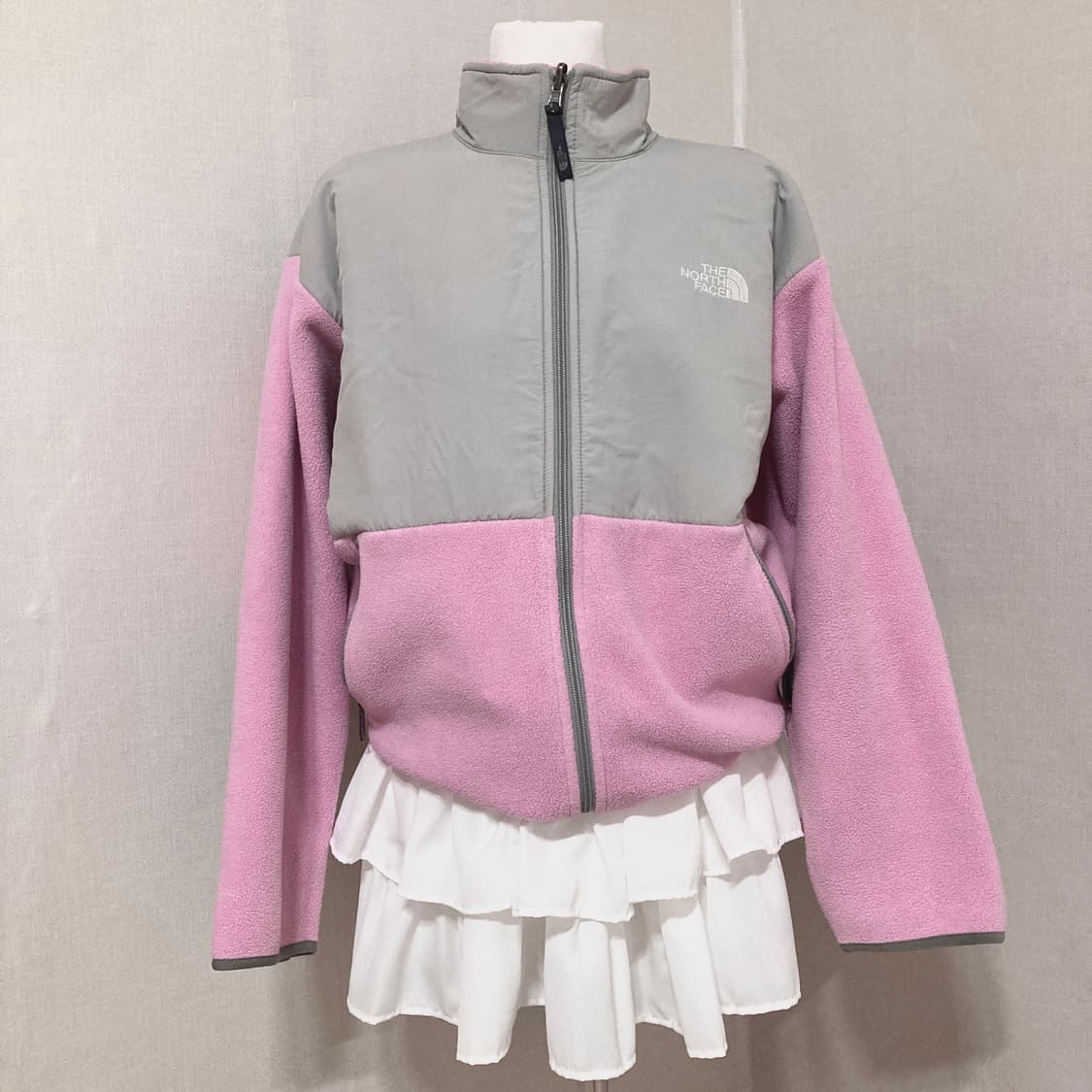 노스페이스 핑크그레이 후리스 XL 상품이미지1
