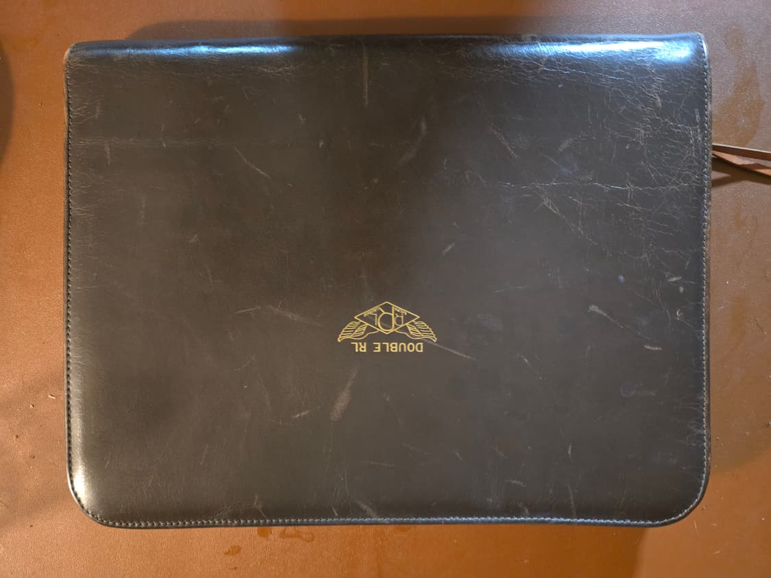 RRL DOUBLE RL 더블알엘 빈티지 레더 지퍼 도큐먼트 케이스 상품이미지1