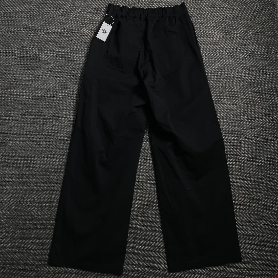 낫포너드 투턱 와이드 코튼 팬츠 블랙o 4198 상품이미지4