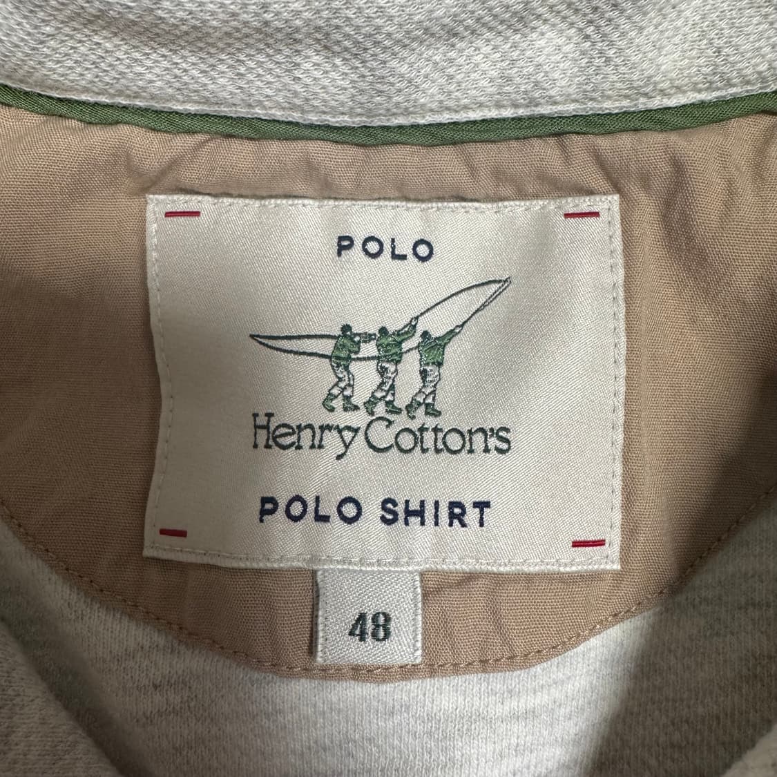 헨리코튼 남성 긴팔 폴로 티셔츠 100사이즈, 오트밀컬러 상품이미지3