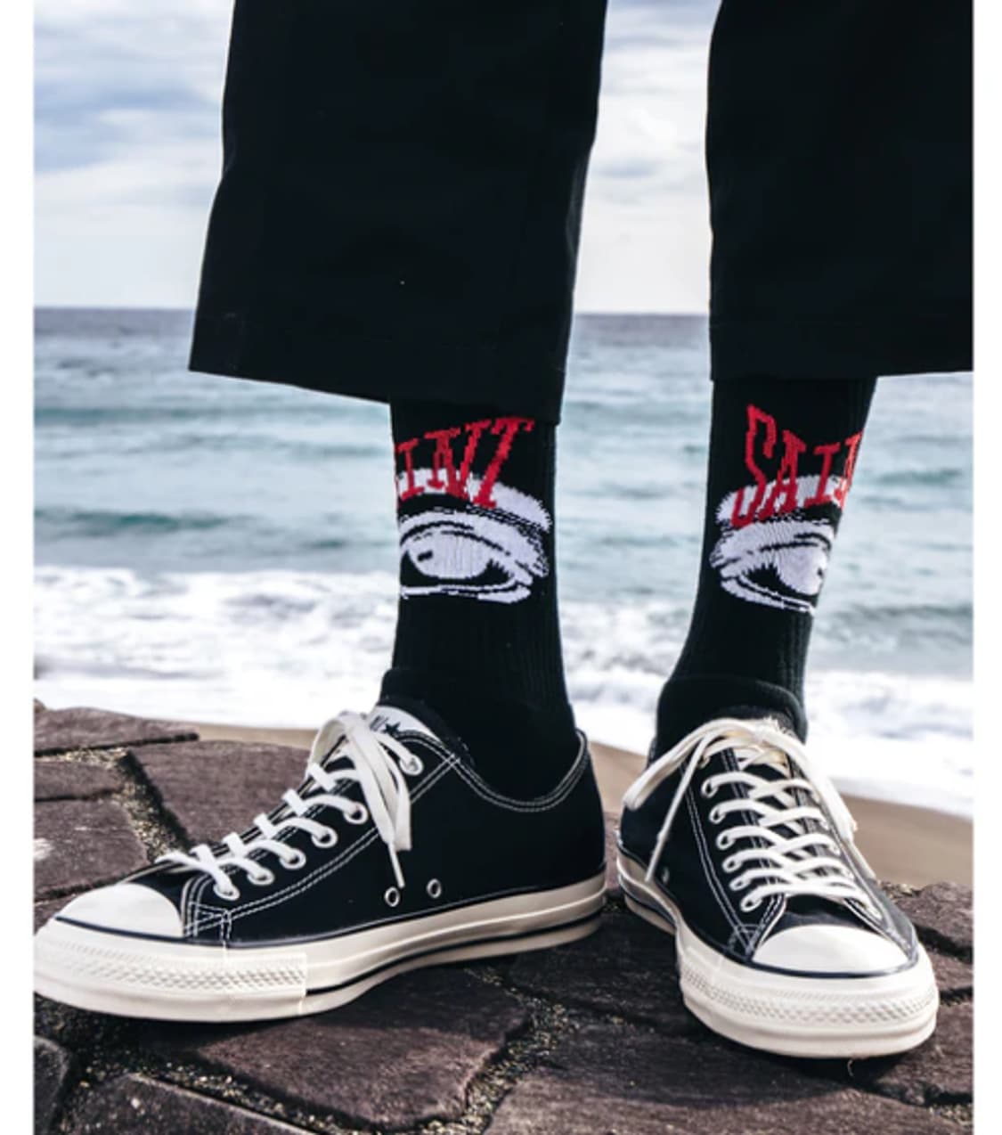 [새상품] 세인트미카엘 양말 아이즈 삭스 블랙 상품이미지3