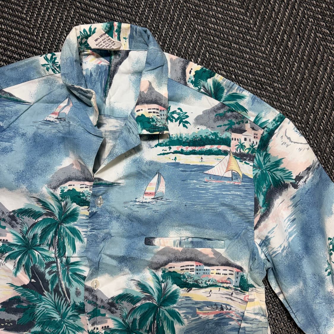 90s ROYAL CREATIONS 야자수 하와이안 셔츠 (L) 상품이미지4