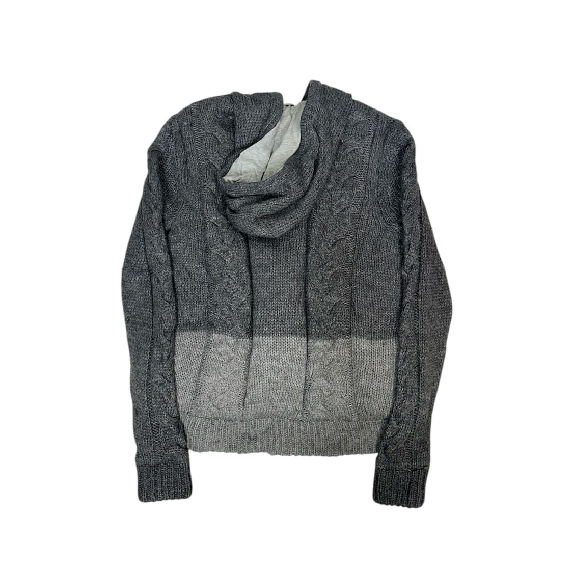 띠어리 일본판 그레이 여성용 꽈배기 니트 후드 집업 S 상품이미지5