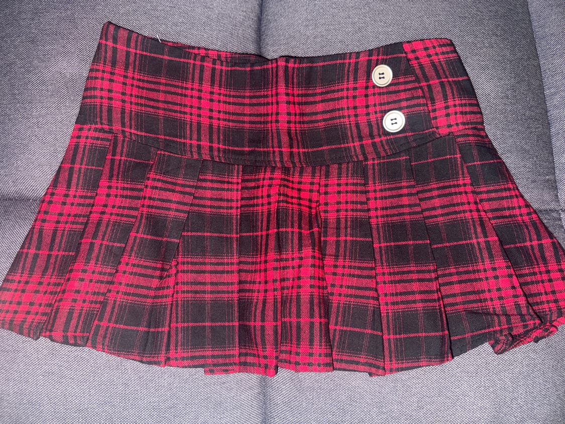 로우라이즈 체크스커트 상품이미지2