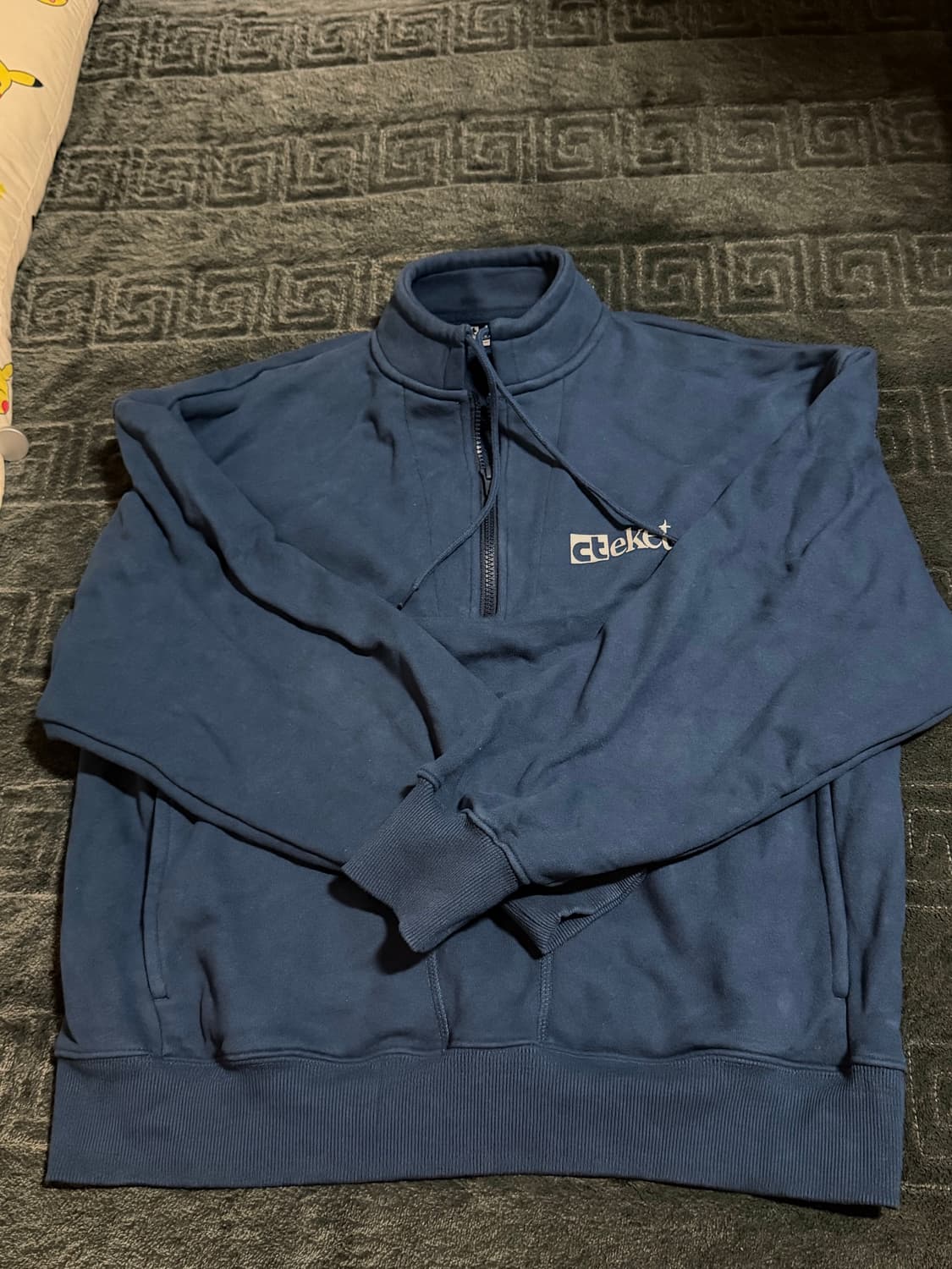 [테켓] Plan Half Zip-Up Sweatshirt Navy  상품이미지4