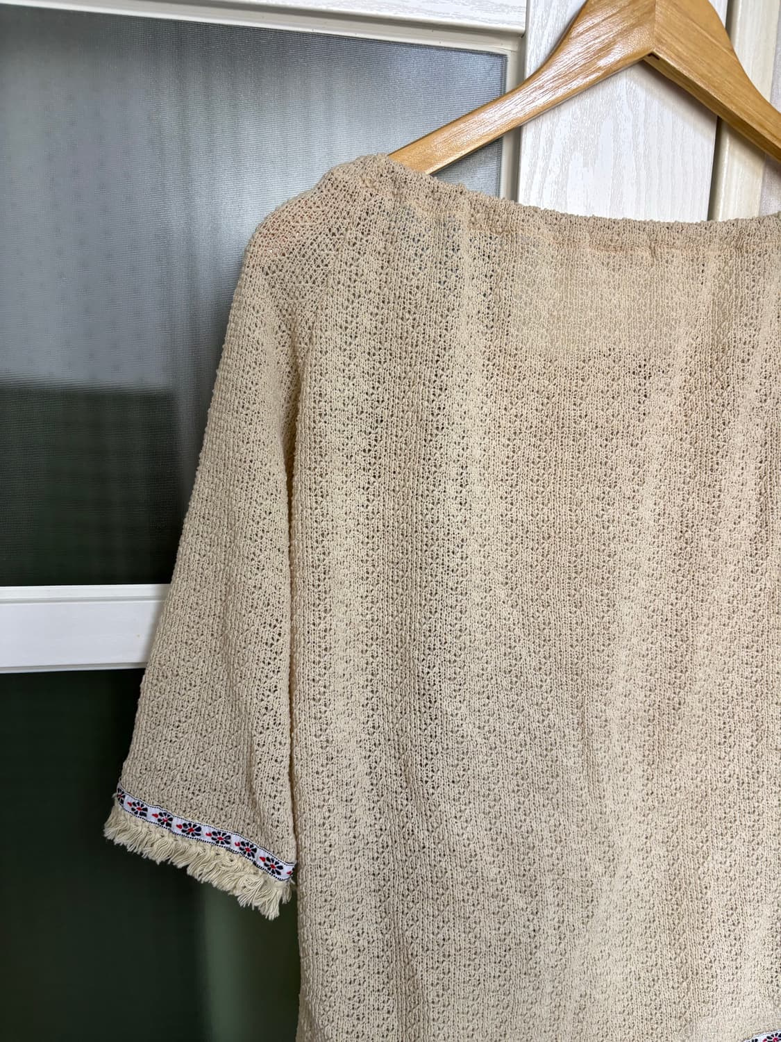 연베이지 히피 블라우스 상품이미지5