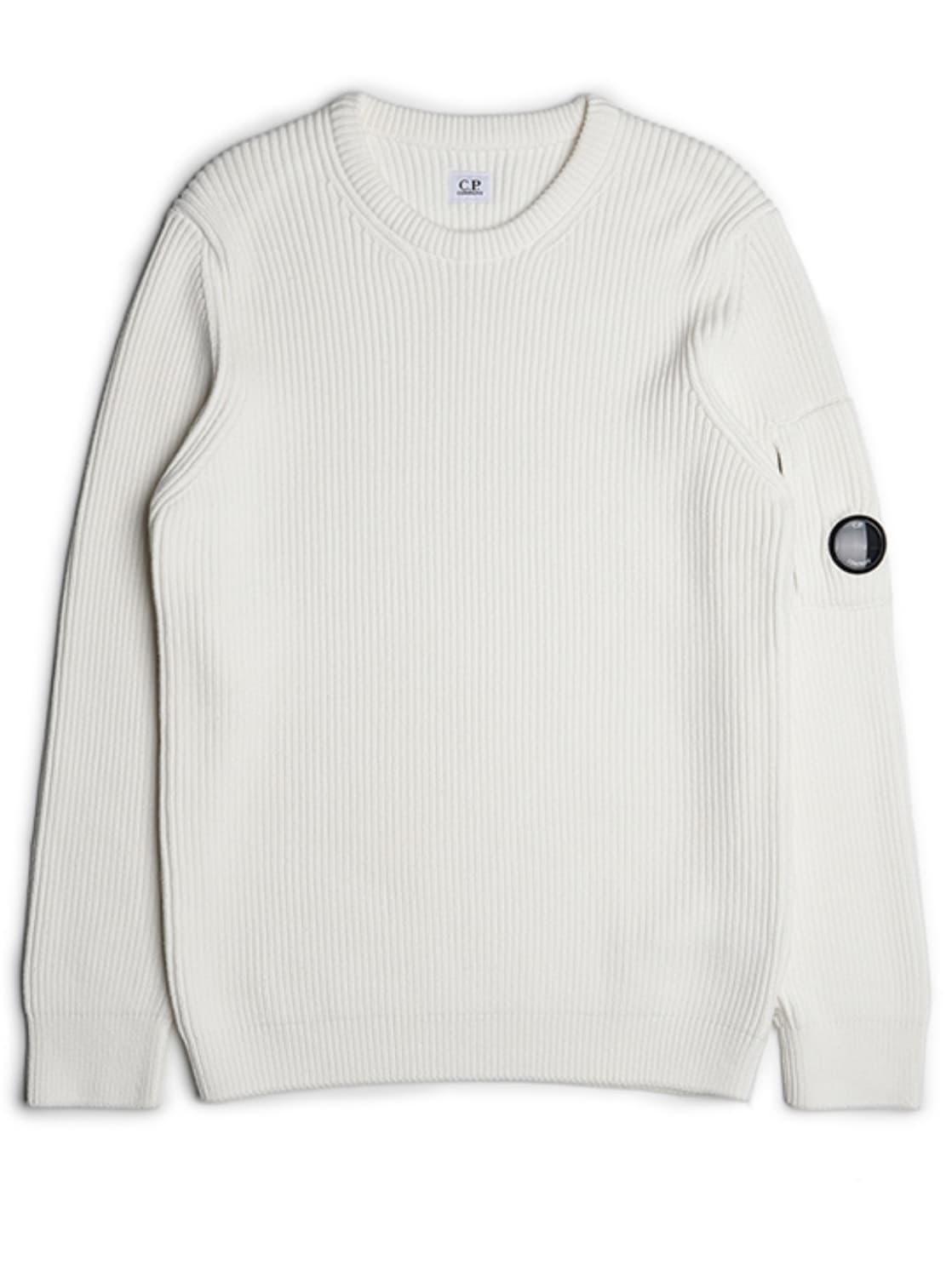 [54] 23fw cp컴퍼니 풀 립 크루넥 점퍼 거즈 화이트 상품이미지3