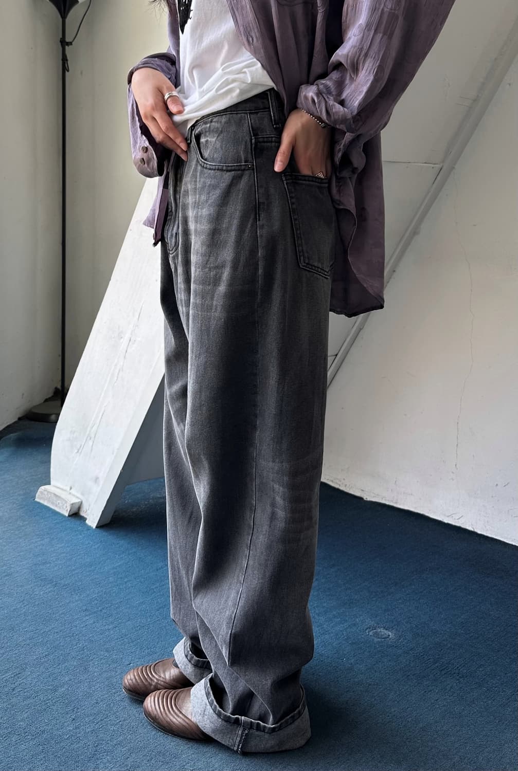 5pkt washed wide denim pants 상품이미지8