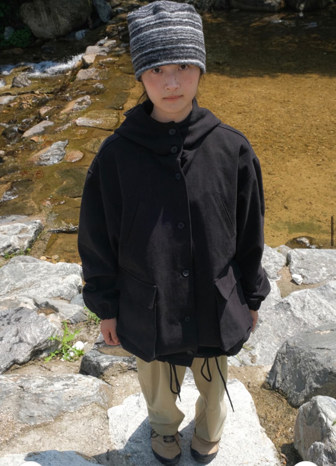 PESTO 페스토 사파리 후디드 야상 자켓 블랙 상품이미지2