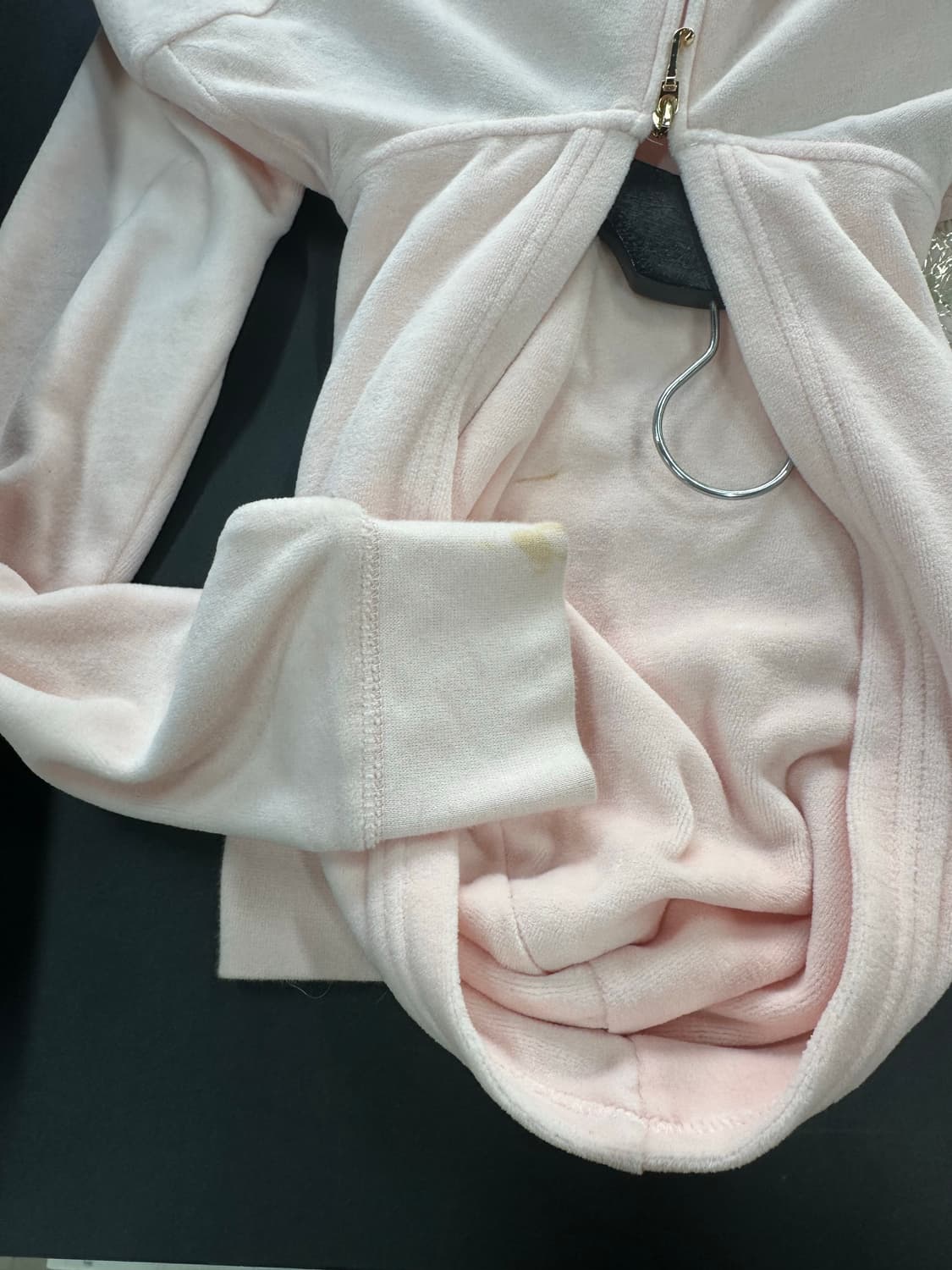 쥬시꾸뛰르 큐빅 후드집업 베이비핑크 상품이미지8