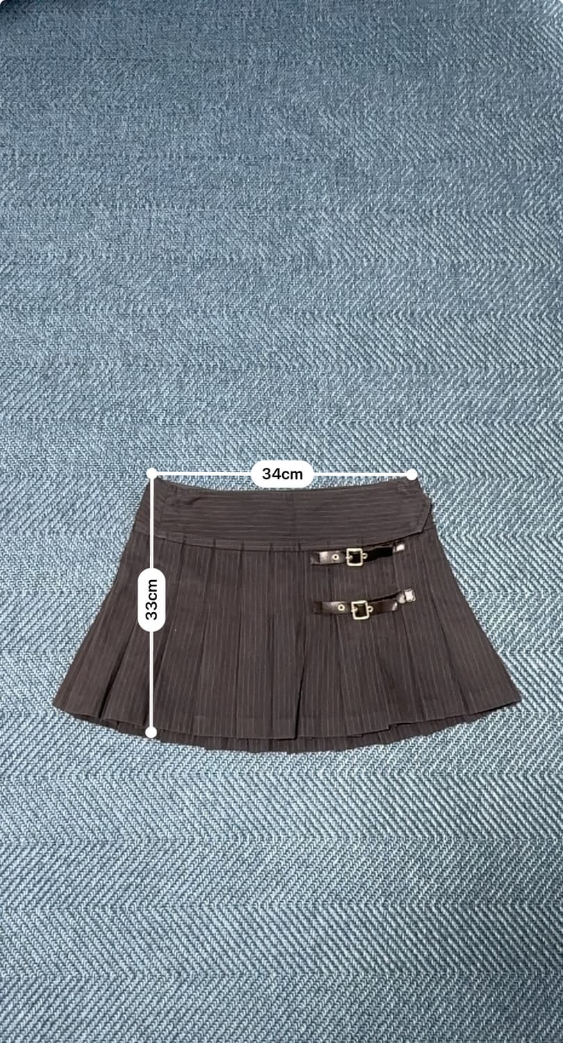 (36 size) 버버리 런던 블루라벨 핀스트라이프 랩 스커트 상품이미지8