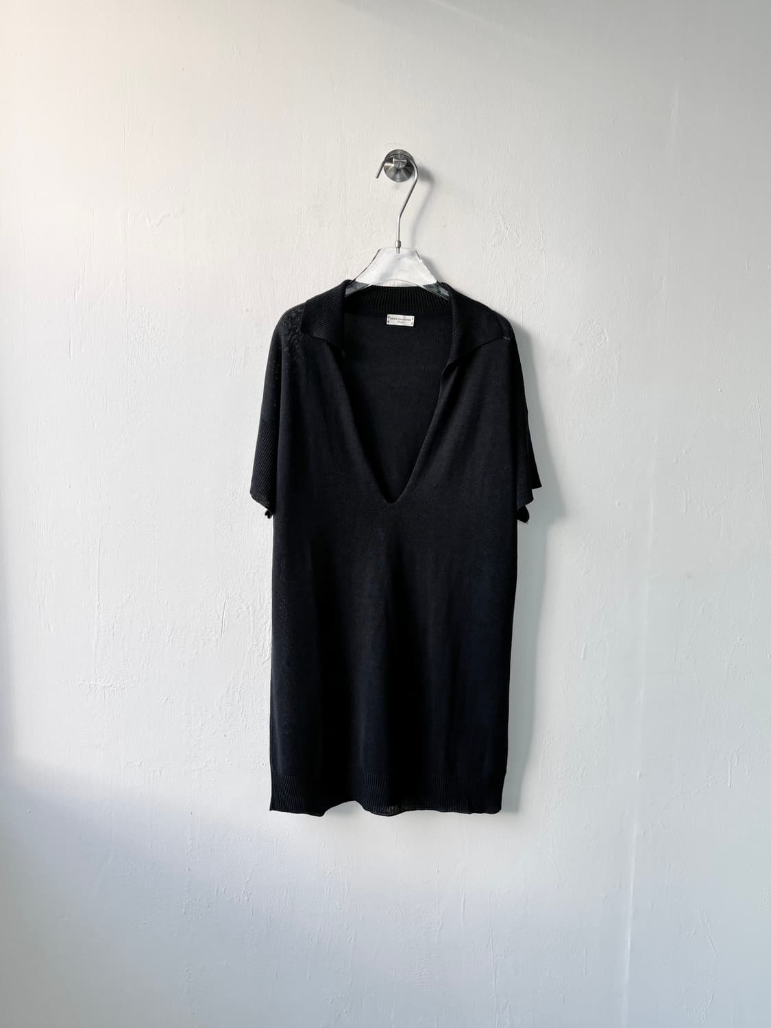 드리스 반 노튼 v넥 실크 카라 티셔츠  상품이미지1