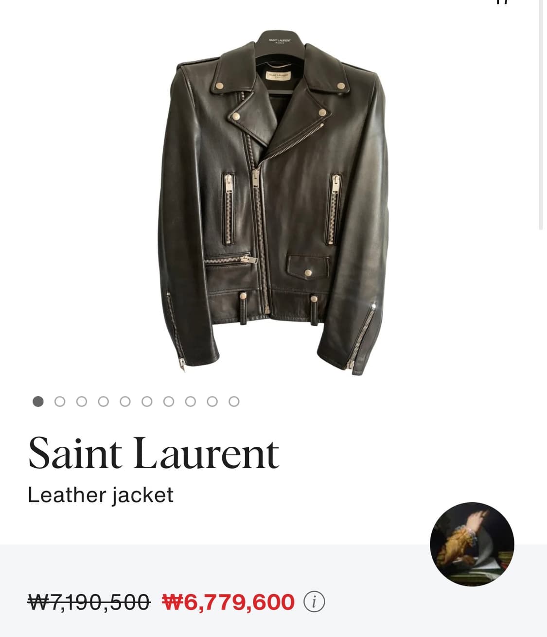 생로랑 L01 클래식 모터사이클 램스킨 레더 자켓 상품이미지7