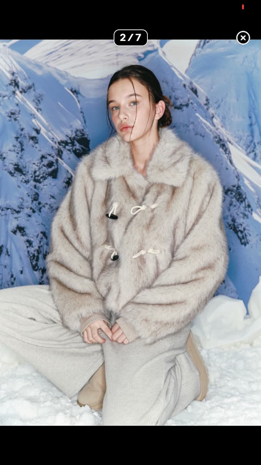 아수라 토글 퍼자켓 애쉬베이지 상품이미지3