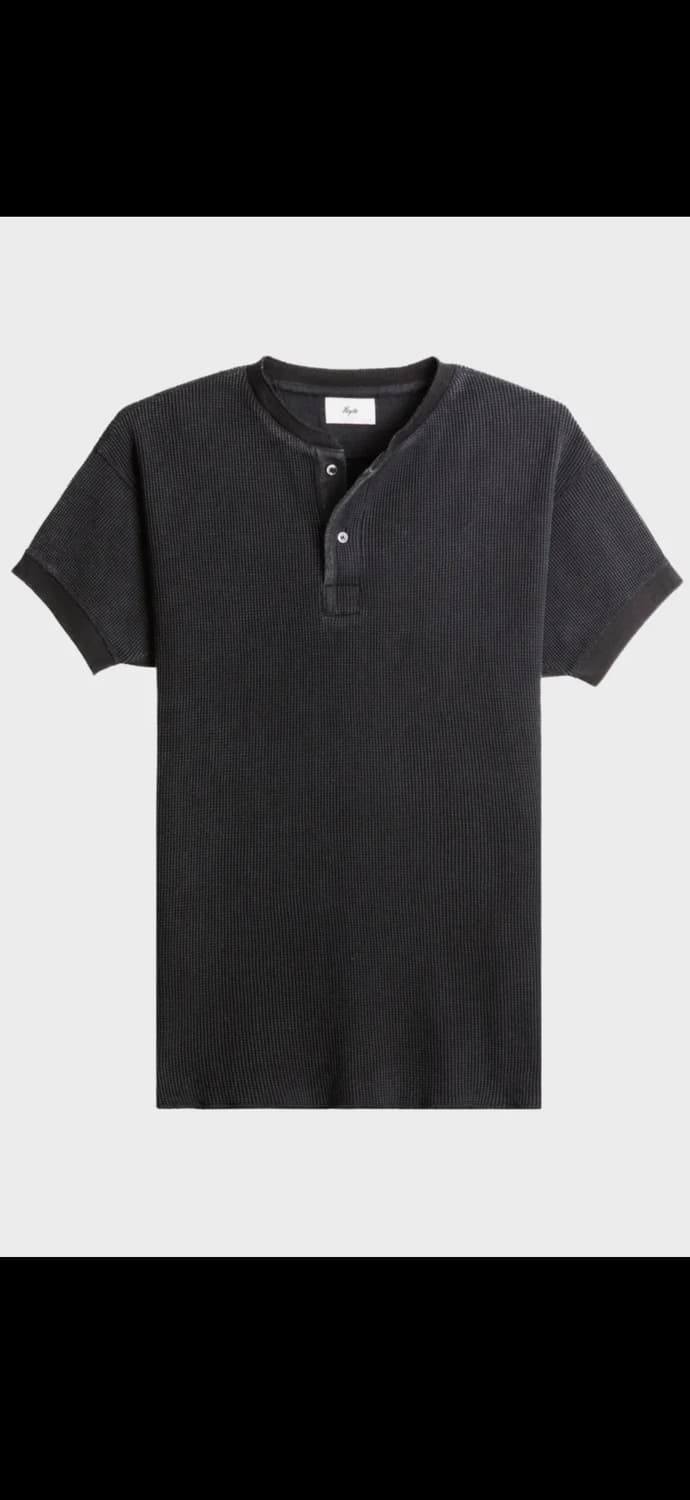 헤이스트 오리지널 써멀 니트 헨리 티 블랙 상품이미지1