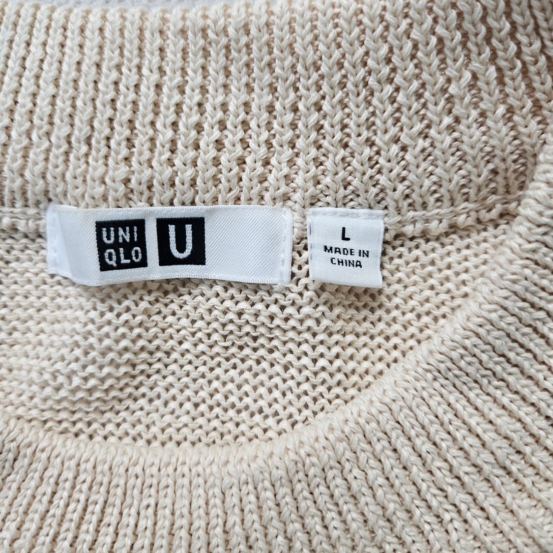 L 유니클로 여성 반팔 니트 0309Y 상품이미지3