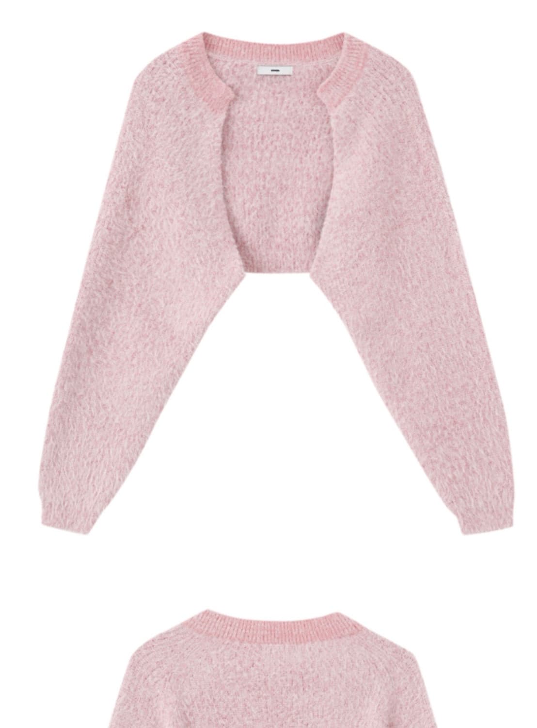 에트몽 Etmon 볼레로 가디건 슬리브리스 셋업 상품이미지4