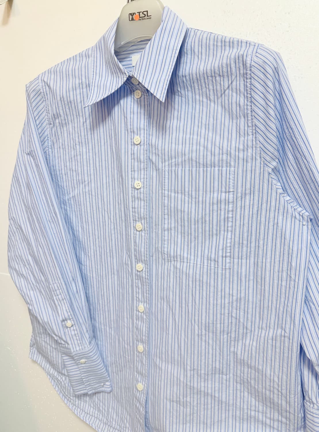 COS 코스 스트라이프 셔츠 블루 66-88 상품이미지2