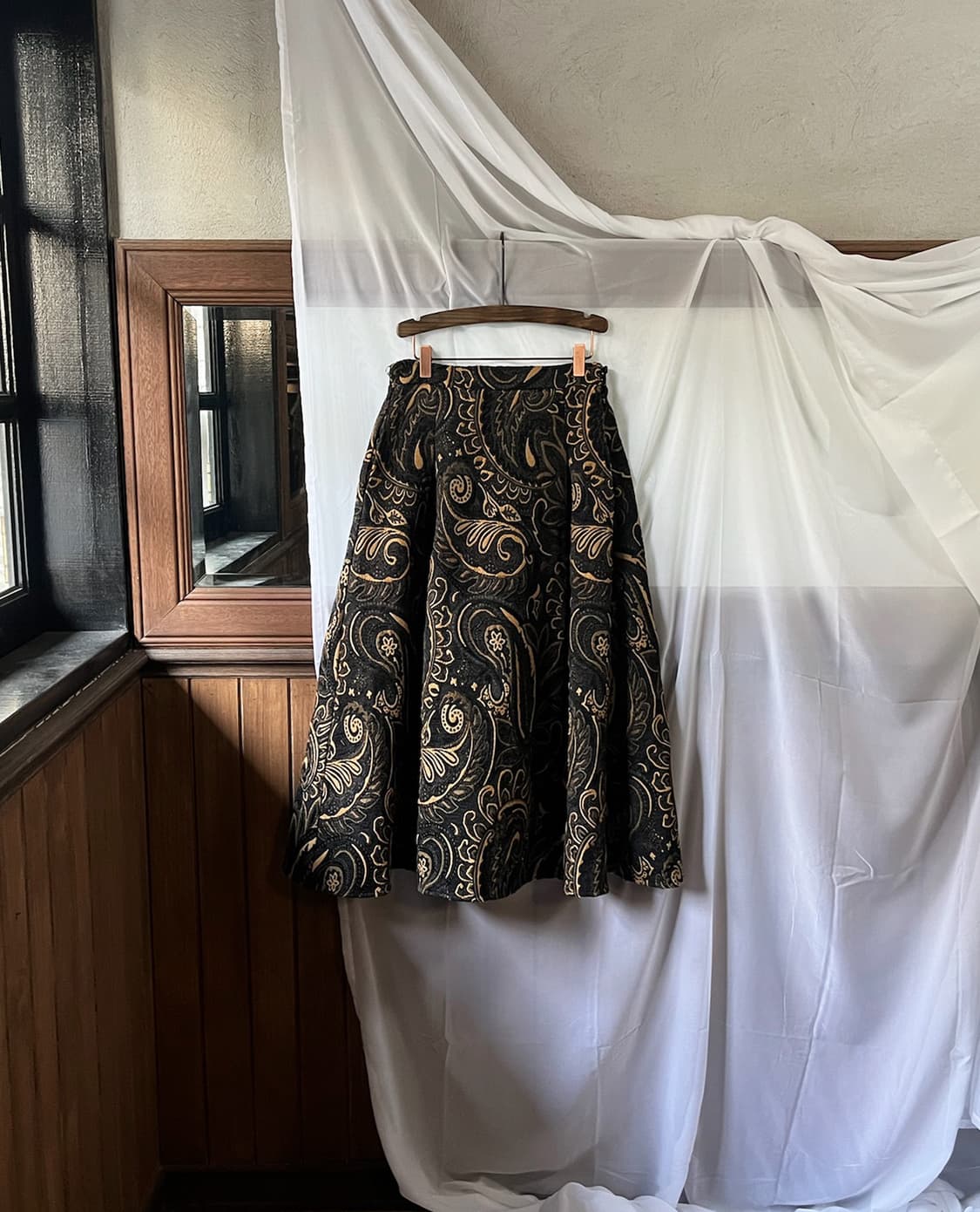 FRENCH FAVE paisley jacquard flare skirt 상품이미지5