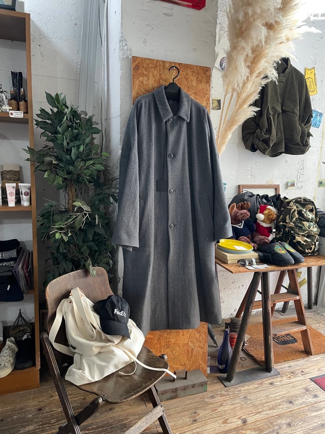 요코사카모토 카스리 오버코트 상품이미지4