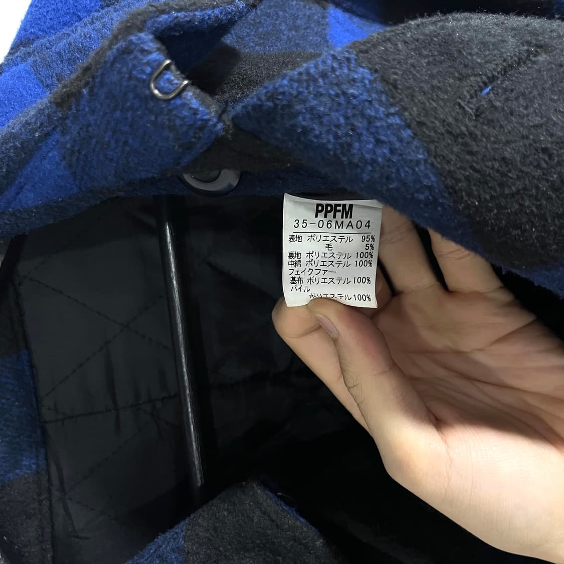 PPFM 빅체크 더블버튼 펑크 코트 상품이미지4