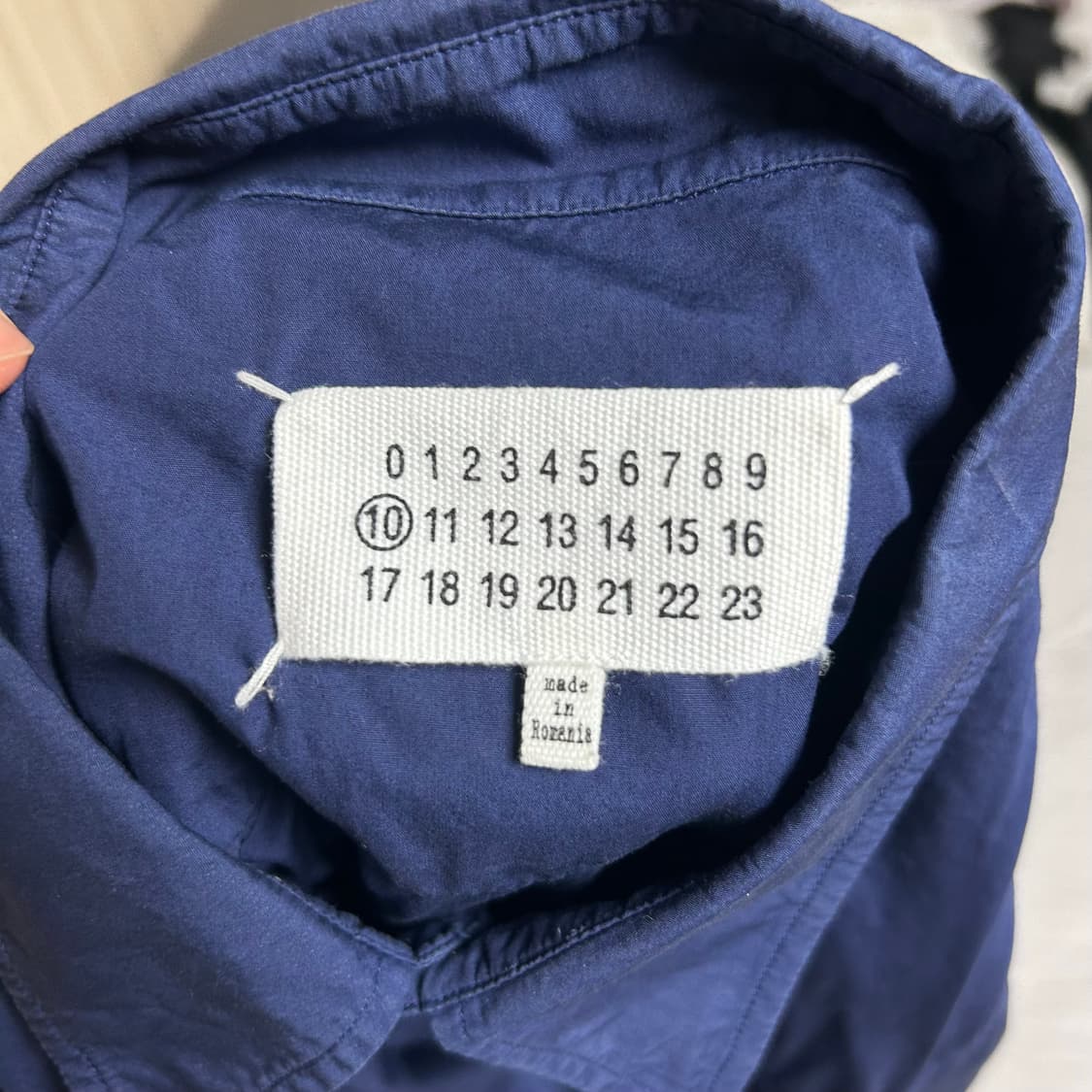 Masion margiela 18 aw shirt navy L 상품이미지4
